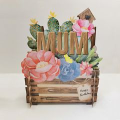 MN055 Miniature pop-up kaart - happy birthday mum | Alljoy design | Mano cards groothandel