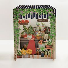 MN057 Miniature pop-up kaart - bloemenstal | Alljoy design | Mano cards groothandel