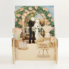 MN059 Miniature pop-up kaart - happily ever after | Alljoy design | Mano cards groothandel