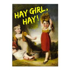 MP019 – Eclectic Selection Santoro - wenskaart Masterpieces - Hay Girl, Hay | mano cards groothandel