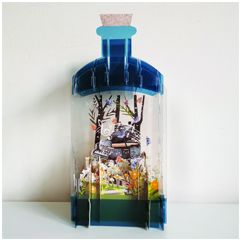 PE27 Message in a Bottle 3D Art - vleugel muziek