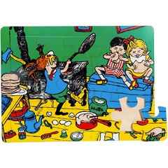 houten puzzel met 15 stukken - Pippi Langkous - 352 | Hjelm | Mano cards groothandel