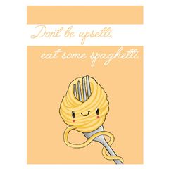 SA408 - Fusilli Reasons wenskaart Santoro -  Don’t be upsetti, eat some spaghetti | mano cards groothandel
