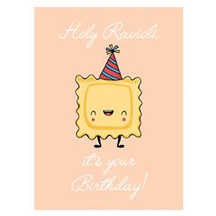 SA409 - Fusilli Reasons wenskaart Santoro -  Holy Ravioli, it’s your Birthday! | mano cards groothandel