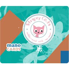 topkaart voor kaartenmolen - mano cards - stripey cats