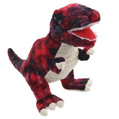 PC002906 Baby T-Rex (Red rood) - handpop baby dino | The Puppet Company | Mano cards groothandel