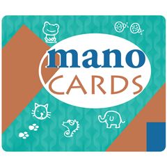 topkaart voor kaartenmolen - mano cards - groen dieren