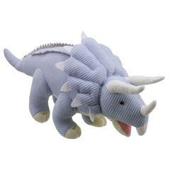 WB004344 Triceratops blauw large - Wilberry Knitted | Mano cards groothandel