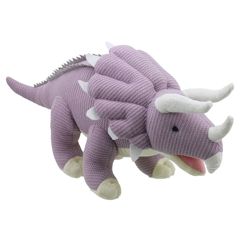 WB004345 Triceratops lila large - Wilberry Knitted | Mano cards groothandel