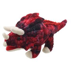 PC002907 Baby Triceratops (Red rood) - handpop baby dino | The Puppet Company | Mano cards groothandel