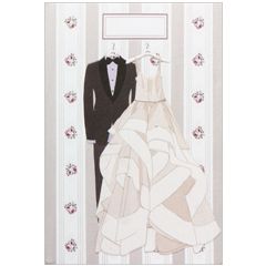 02.43061 wenskaart busquets wedding - jurk en trouwpak | mano cards groothandel