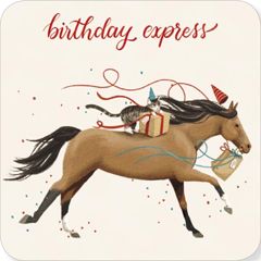 BAR522 Rosie Hilyer kaart - birthday express - paard | mano cards groothandel