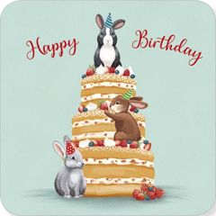 BAR524 Rosie Hilyer kaart - happy birthday - taart | mano cards groothandel