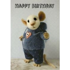 SQ013 tiny squee mousies wenskaart - happy birthday