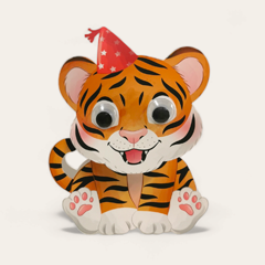 WHK027 wiebelhoofd wenskaart - tijger | Mano cards groothandel