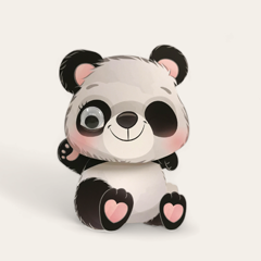 WHK033 wiebelhoofd wenskaart - panda | Mano cards groothandel