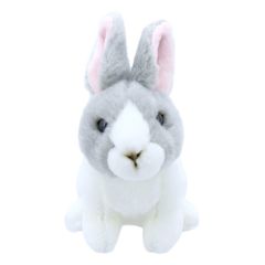 WB005024 Rabbit (Grey and white) - Konijn (Grijs-wit) - Wilberry Minis | Mano Cards Groothandel
