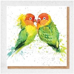 WP035 fine art kaart - lovebirds