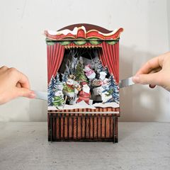 XPT003 kerstkaart en papieren theater - kerstman | Alljoy design | Mano cards groothandel